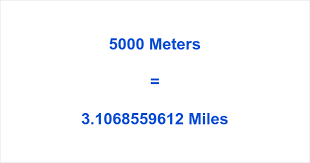 5000 meters to miles