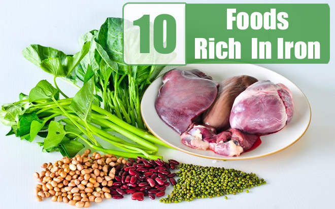 What are the 10 foods richest in iron?